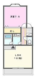 Mコープ 1LDKの間取図画像