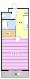 SUNRISEHILLS 1Kの間取図画像