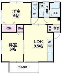 間取図画像 2DK