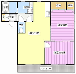 間取図画像 2LDK