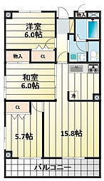 ライフ第5マンション大平台 3LDKの間取図画像