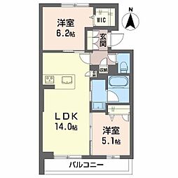 Bon Filone 2LDKの間取図画像