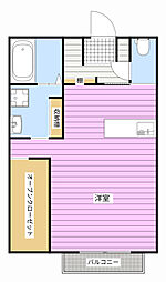 ドミール葵 ワンルームの間取図画像