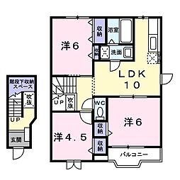 エスポワールB 3LDKの間取図画像