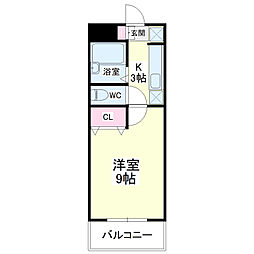 ラ・セフィーロ6 1Kの間取図画像