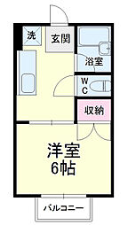 ハイツフレンズ 1DKの間取図画像