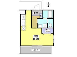 ハイツリベラ ワンルームの間取図画像