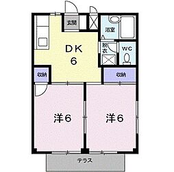 メゾンサカエ 2DKの間取図画像