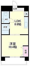 中央煉瓦館 1LDKの間取図画像