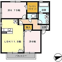 LevanteFort 2LDKの間取図画像