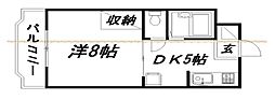 マンションエメロード 1DKの間取図画像