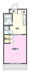 マンションアトラス2 1DKの間取図画像