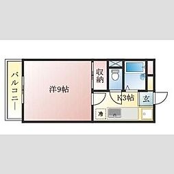 Teafarm2 1Kの間取図画像