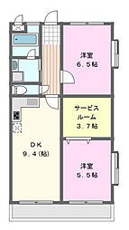 ミノルマンション 2SLDKの間取図画像