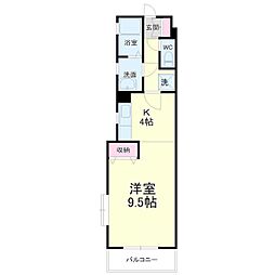 POINT幸 ワンルームの間取図画像