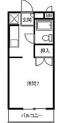 サンアベニュー富塚2 1Kの間取図画像