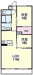 ヴィラ・ローラン 2LDKの間取図画像