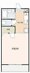 ネオ・コーポ12 1Kの間取図画像