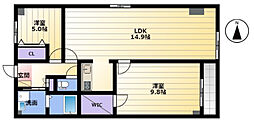 アルコ8 2LDKの間取図画像