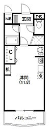 プリメーラ富塚 ワンルームの間取図画像