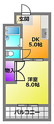 MaisonAmi 1DKの間取図画像