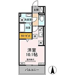 D-Hills野口 ワンルームの間取図画像