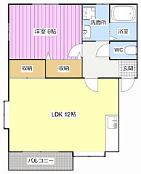 エスポワール 1LDKの間取図画像