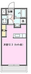 バロン・ウィズ1 1Kの間取図画像