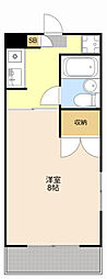 レジデンス曳馬3 1Kの間取図画像