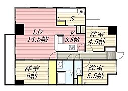 リアライズ城北 3SLDKの間取図画像