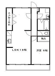 アソルティ増楽町 1LDKの間取図画像