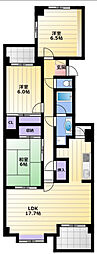 佐鳴湖パークタウン12号棟 3LDKの間取図画像