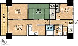日神パレステージ浜松 2SLDKの間取図画像