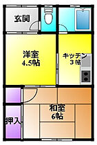グリーンハイツII 103 ｜ 静岡県浜松市中央区小豆餅１丁目（賃貸アパート2K・1階・28.90㎡） その2