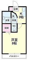 T-SQUARE 207 ｜ 静岡県浜松市中央区和合町（賃貸マンション1K・2階・24.00㎡） その2