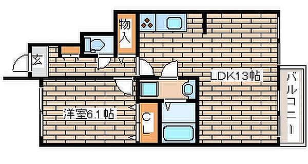 兵庫県神戸市西区押部谷町西盛(賃貸アパート1LDK・1階・44.92㎡)の写真 その2
