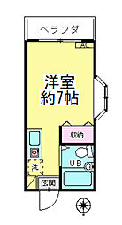 アルペン新所沢 ワンルームの間取図画像