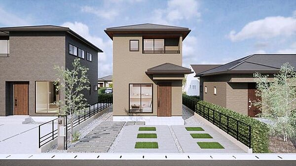 建物プラン例　建物価格：1660万円　建物面積：64ｍ2　別途、外構費用が発生します