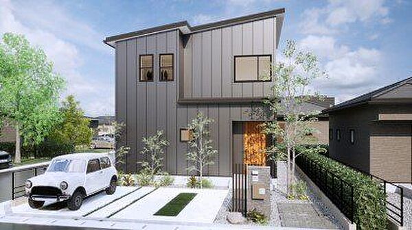 外観イメージ参考例　建物価格：1，700万円　建物面積：91ｍ2　外構費用が別途で発生します
