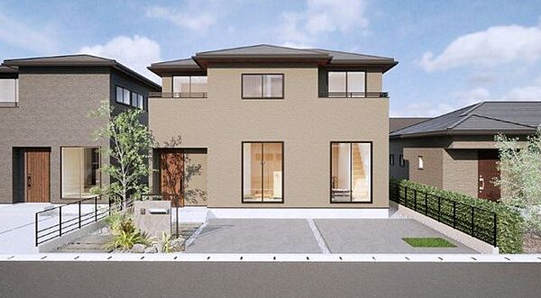 建物プラン例　建物価格：2430万円　建物面積：90ｍ2　別途、外構費用が発生します