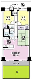 アレックスヒルズ四街道 3LDKの間取図画像