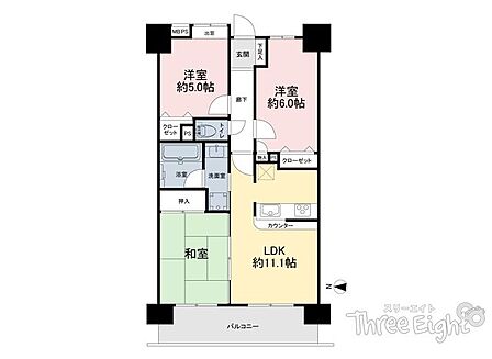 3LDK 間取り
