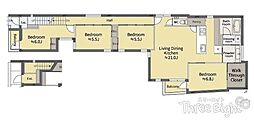 SPATIO 駒込- QUIET FLATS - 1階 4LDKの間取図画像