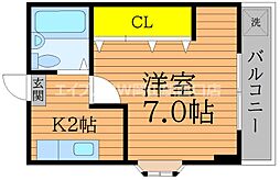 ラッキーハウス南棟 2階