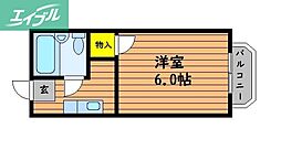 ブランシェーR.M 1Kの間取図画像