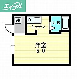 カサボニータ ワンルームの間取図画像
