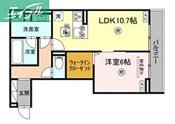 Luveria 1LDKの間取図画像