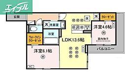 トリシア西崎本町 1階/-