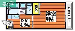カーサディオス 1DKの間取図画像
