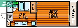 グランベルデ南方West 1DKの間取図画像